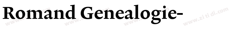 Romand Genealogie字体转换 Romand Genealogie字体转换